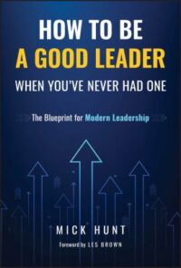 book cover of 'How to Be a Good Leader when you've never had one' by Mick Hunt